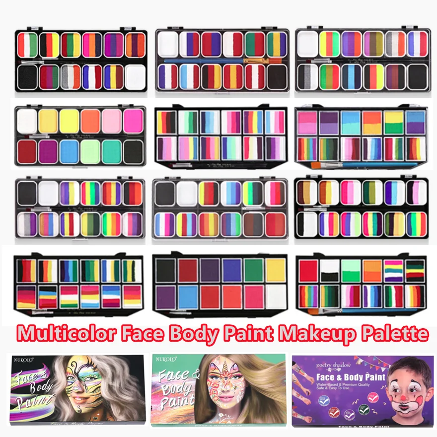 Cosplay Prop Paint - Multicolor Body Face Painting Kit for