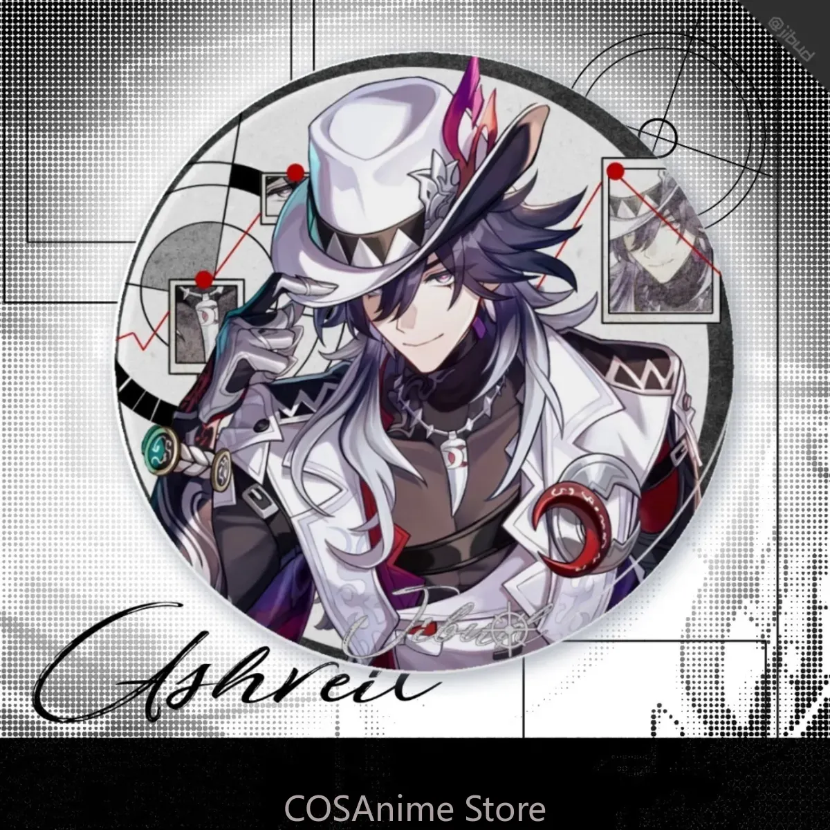 Acrylic Cosplay Prop - Ashveil Badge Anime Honkai：Star Rail Badge