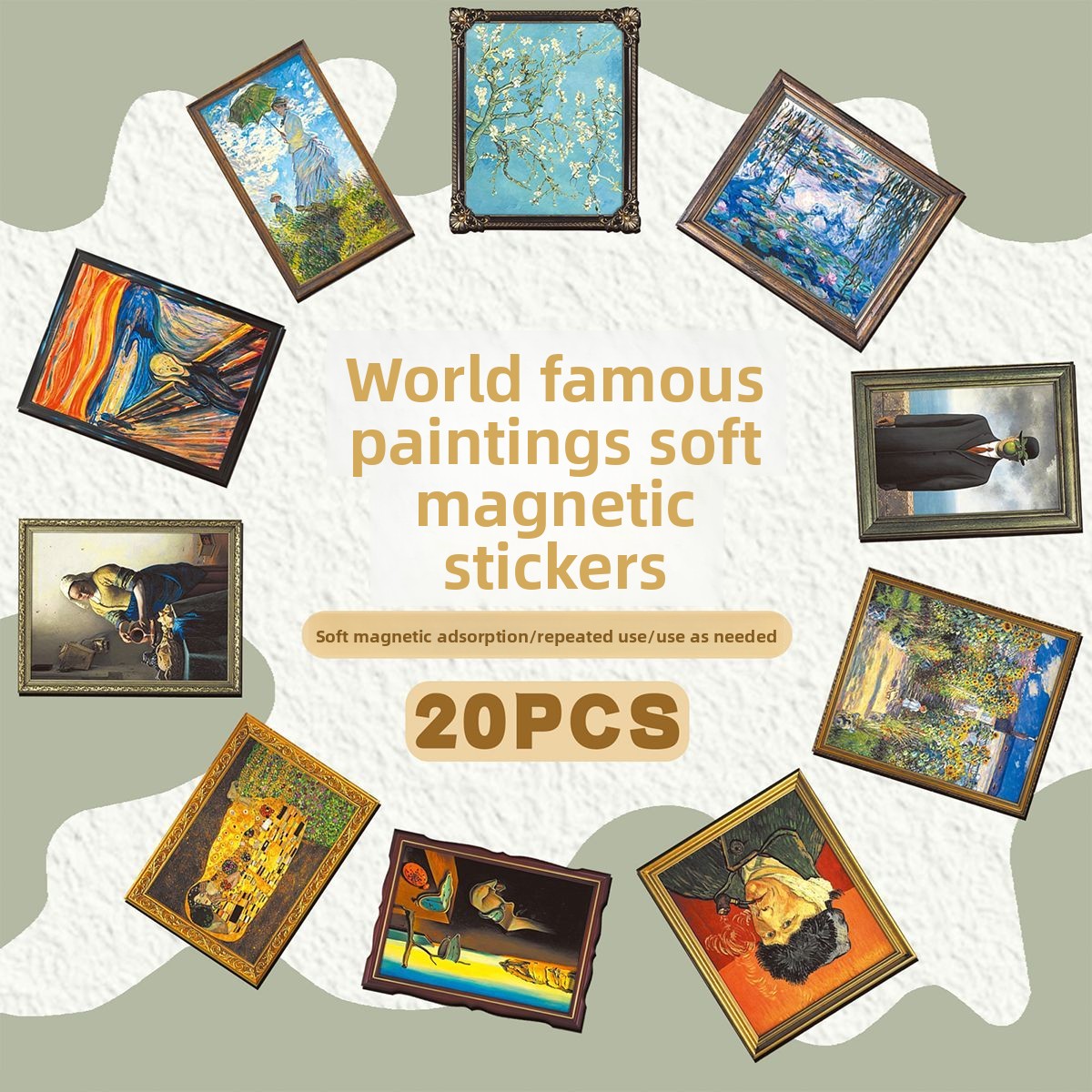 Cosplay Prop Paint - 20pcs Classic Western Refrigerator Soft Magnetic