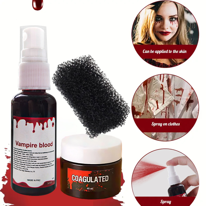Halloween Fake Blood Makeup Ki - Body Paint Sfx ulasan dan harga