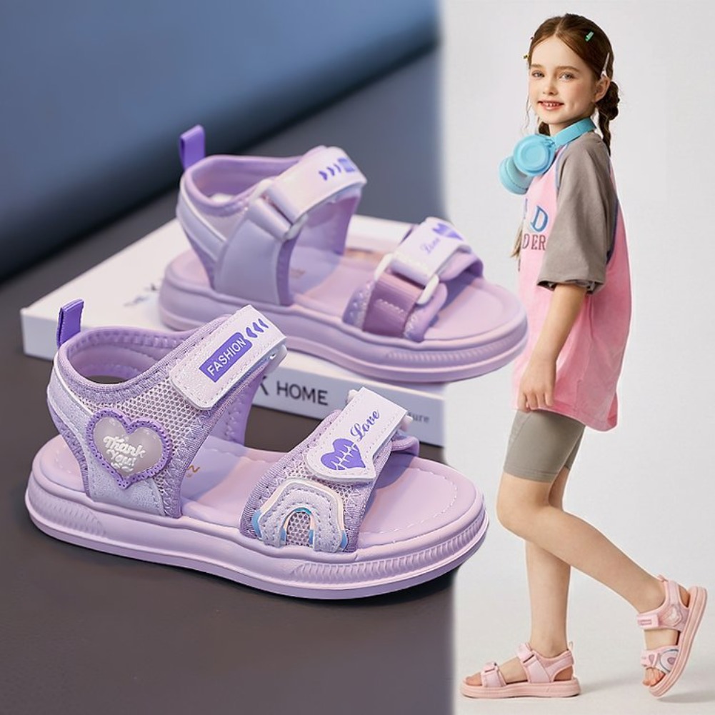 Girls' Heart-Shaped Princess S - Velcro Hook Loop ulasan dan harga