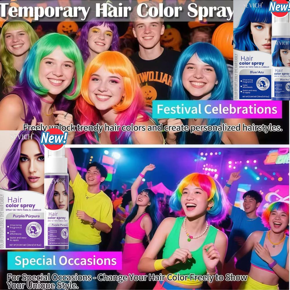 8 Colors Hair Color Spray Disp - Hair Spray Color ulasan dan harga
