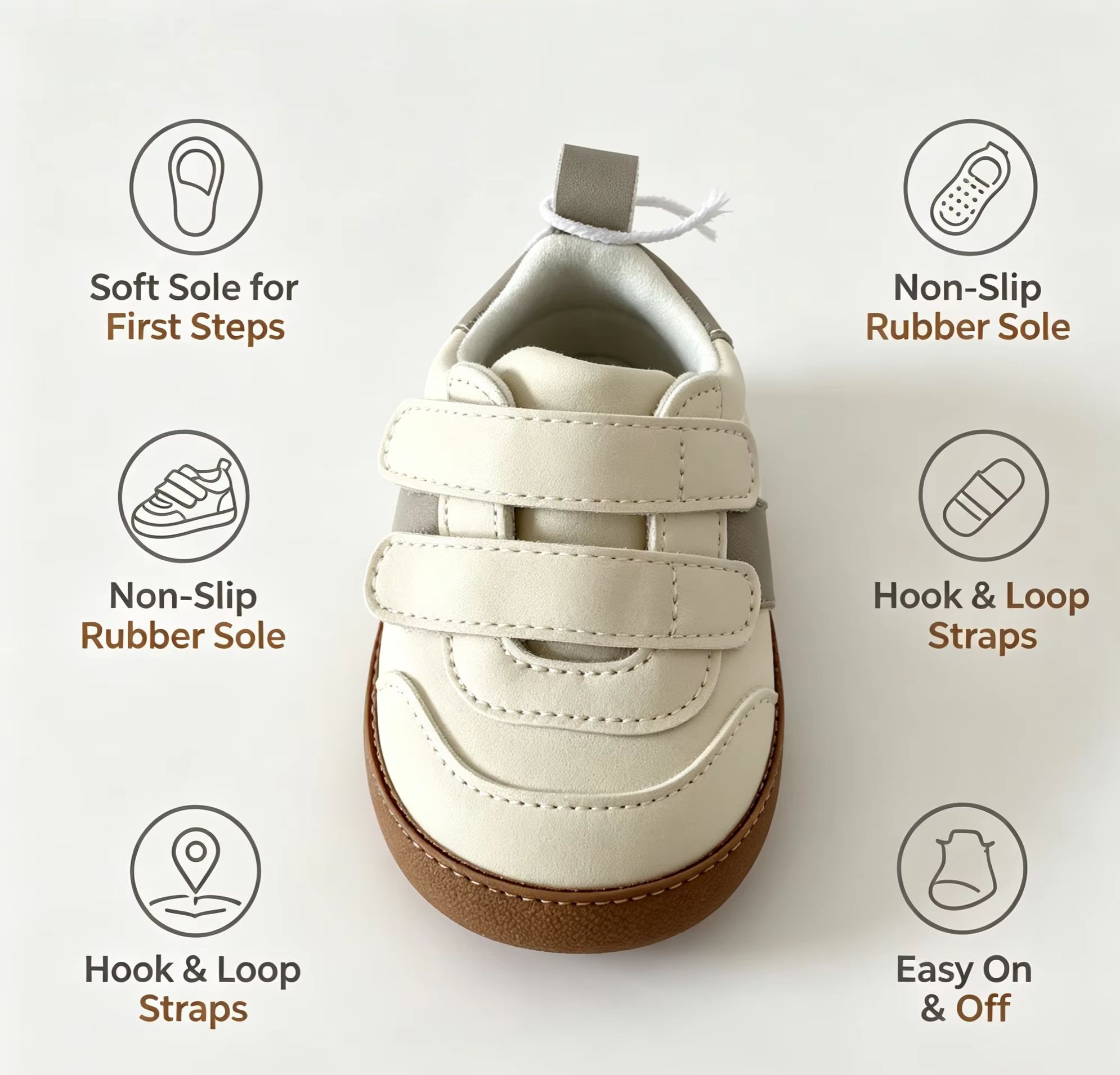 Oddler Baby Sneakers Soft Sole - Velcro Hook Loop ulasan dan harga