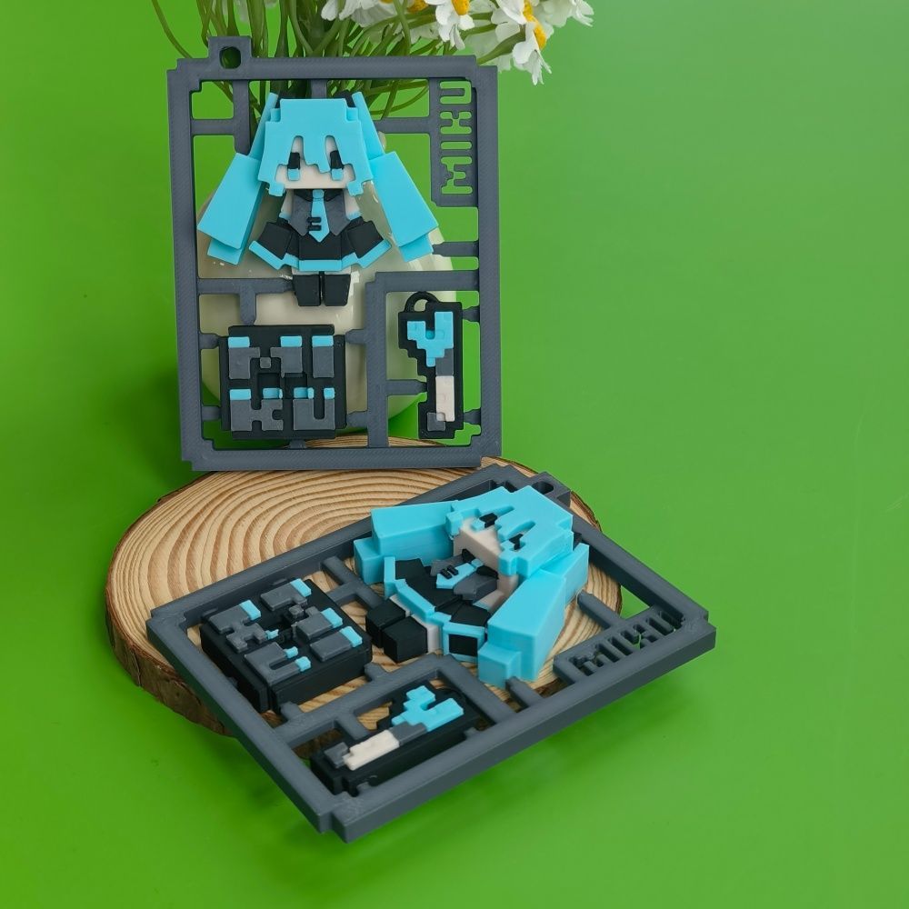 3D Printed Cute Pixel Hatsune  - Cosplay Prop 3D Print ulasan dan harga