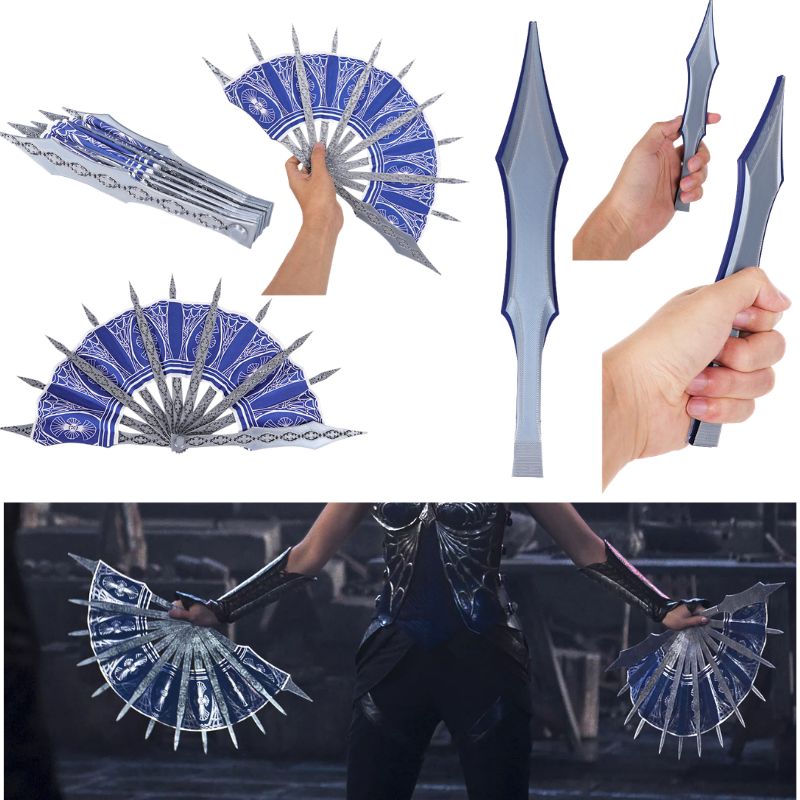 Anime Kitana Cosplay MK Blue H - Cosplay Prop Blueprints ulasan dan harga